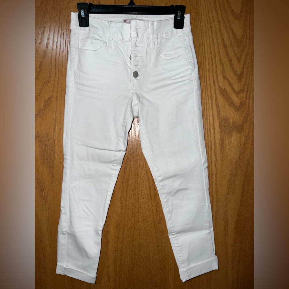 White High-Rise Cropped Skinny Jeans